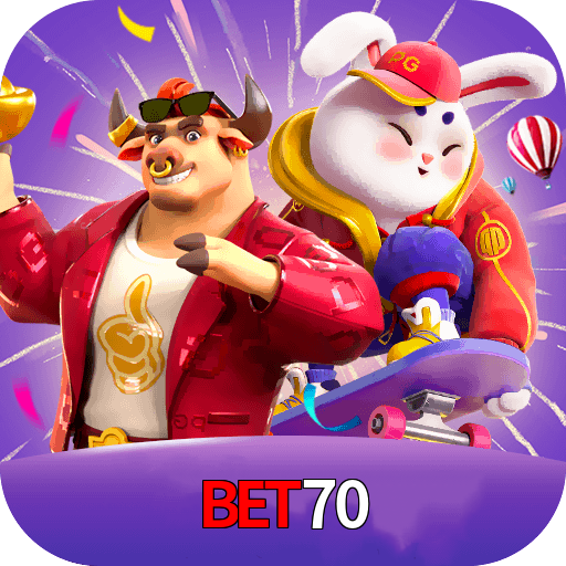 Imagem promocional da BET70 mostrando a plataforma e suas vantagens